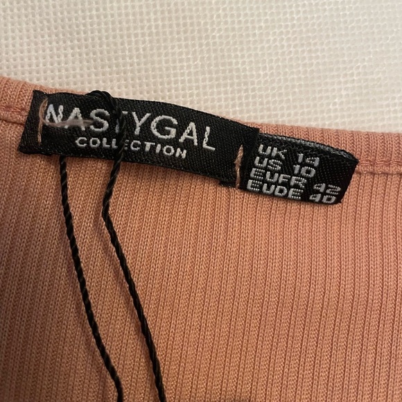 NWT Nasty Gal Sleeveless Mini Dress in Blush/Tan Size 10 flirty, feminine - Picture 4 of 6